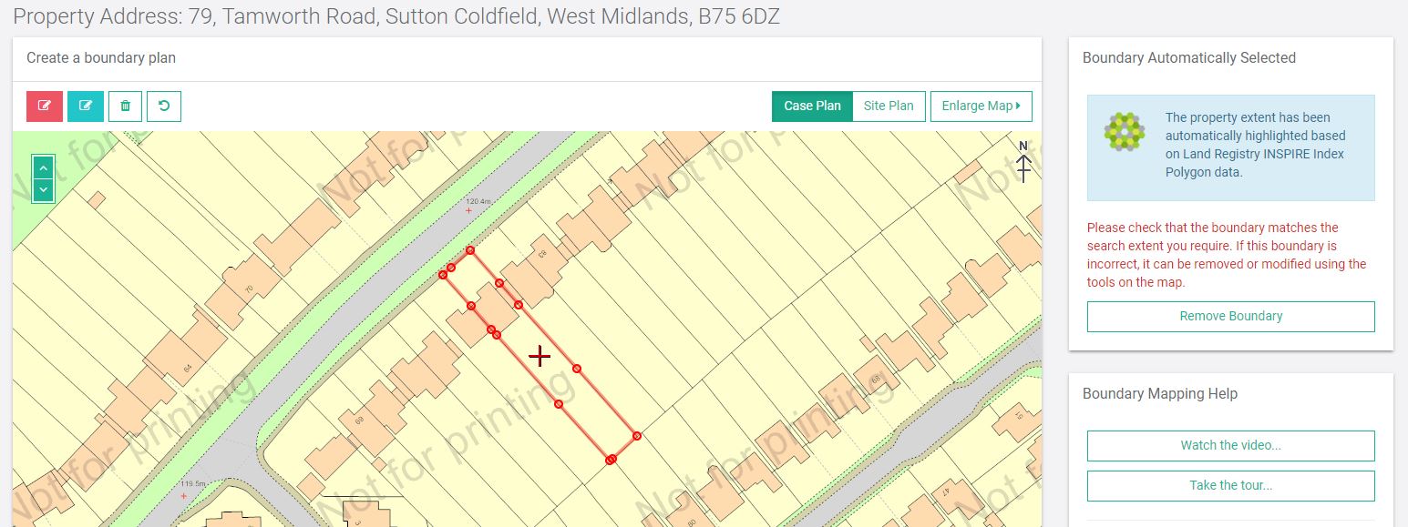 HMLR freehold boundary