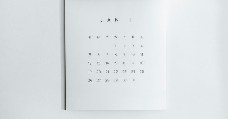white calendar
