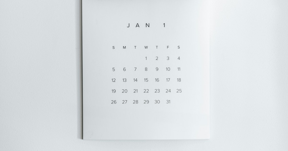 white calendar